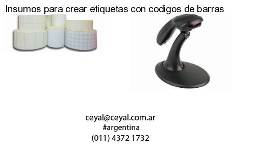 Insumos para crear etiquetas con codigos de barras