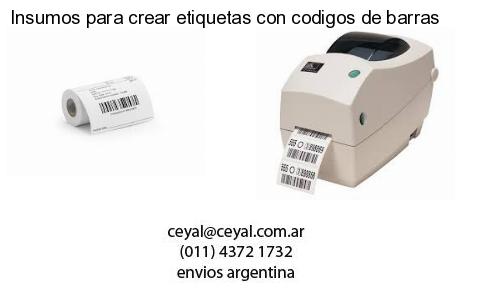 Insumos para crear etiquetas con codigos de barras