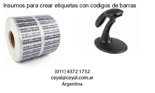 Insumos para crear etiquetas con codigos de barras
