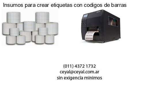 Insumos para crear etiquetas con codigos de barras
