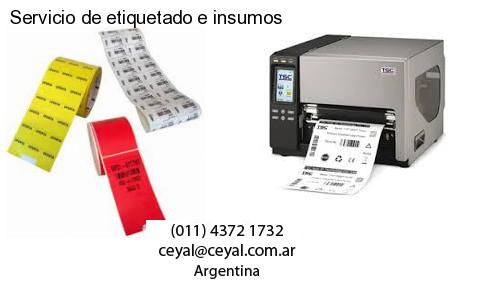 Servicio de etiquetado e insumos