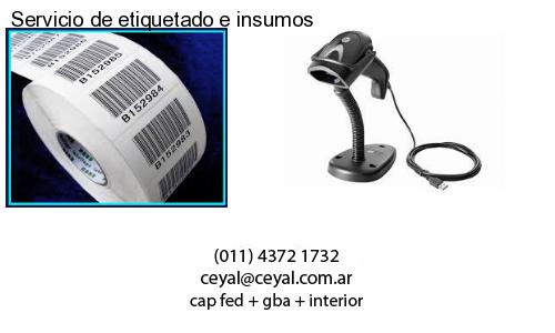 Servicio de etiquetado e insumos