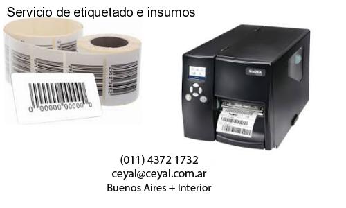 Servicio de etiquetado e insumos