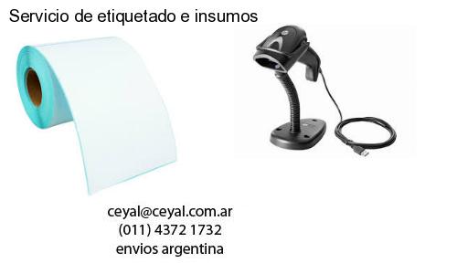 Servicio de etiquetado e insumos