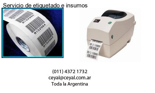 Servicio de etiquetado e insumos