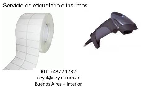 Servicio de etiquetado e insumos