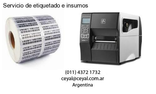 Servicio de etiquetado e insumos