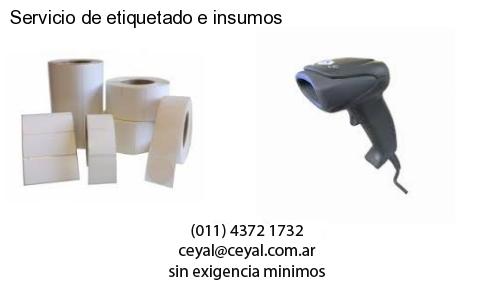 Servicio de etiquetado e insumos