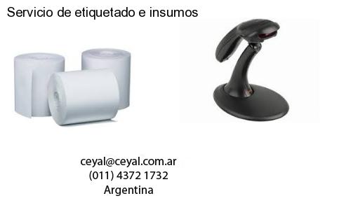 Servicio de etiquetado e insumos