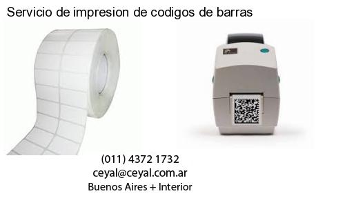 Servicio de impresion de codigos de barras