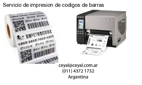 Servicio de impresion de codigos de barras