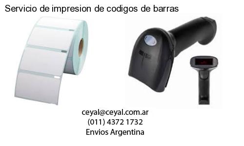 Servicio de impresion de codigos de barras