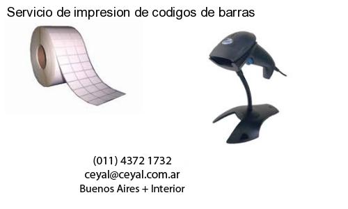 Servicio de impresion de codigos de barras