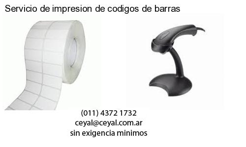 Servicio de impresion de codigos de barras
