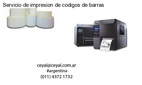 Servicio de impresion de codigos de barras