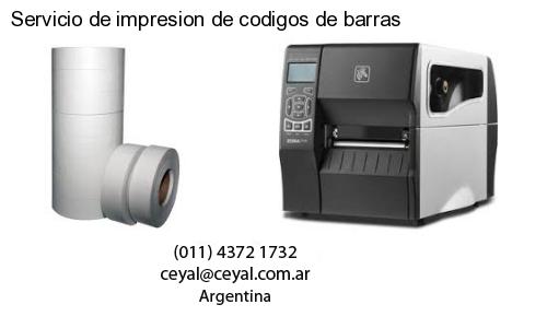 Servicio de impresion de codigos de barras