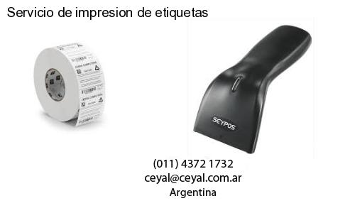 Servicio de impresion de etiquetas