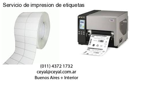 Servicio de impresion de etiquetas