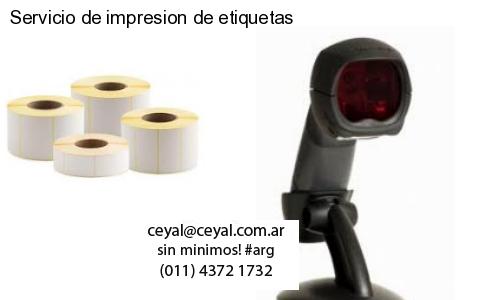 Servicio de impresion de etiquetas