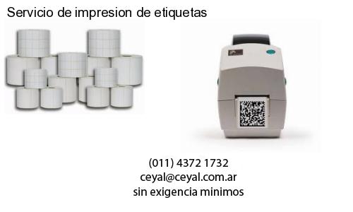 Servicio de impresion de etiquetas