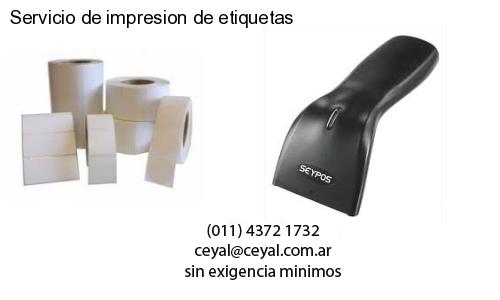 Servicio de impresion de etiquetas