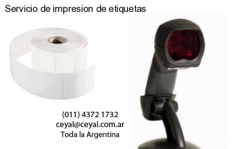 Servicio de impresion de etiquetas