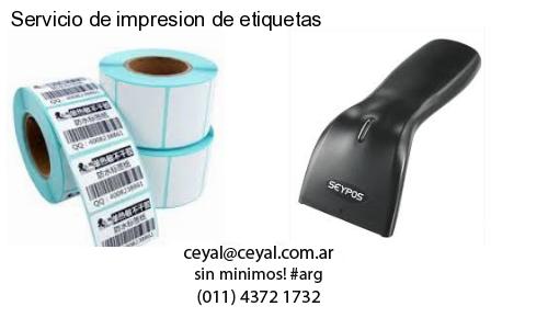 Servicio de impresion de etiquetas