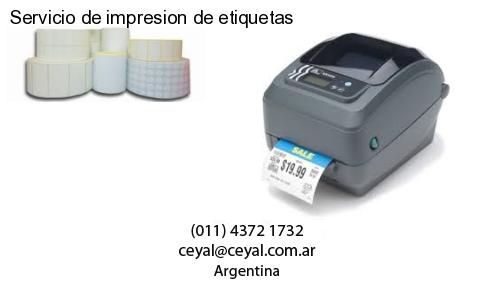 Servicio de impresion de etiquetas