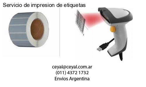 Servicio de impresion de etiquetas