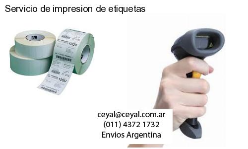 Servicio de impresion de etiquetas