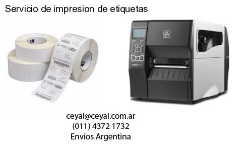 Servicio de impresion de etiquetas