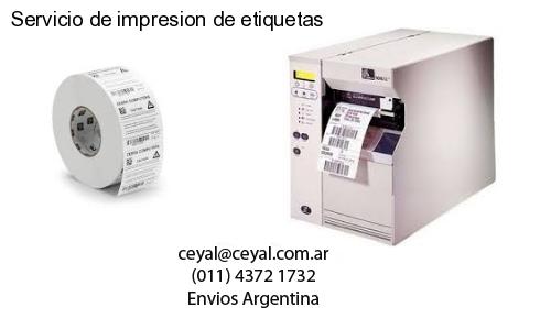 Servicio de impresion de etiquetas