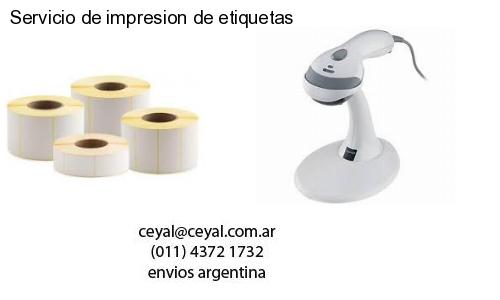 Servicio de impresion de etiquetas