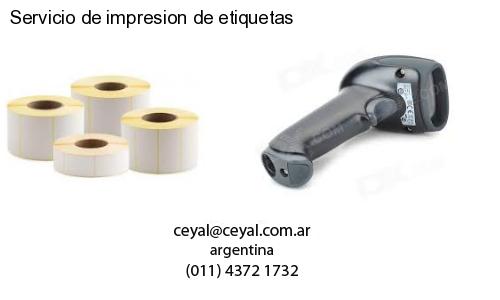 Servicio de impresion de etiquetas