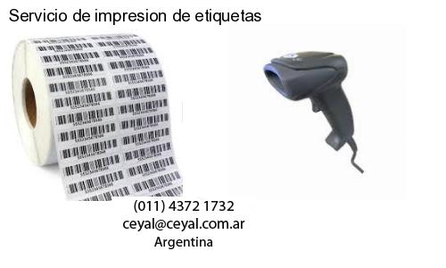 Servicio de impresion de etiquetas