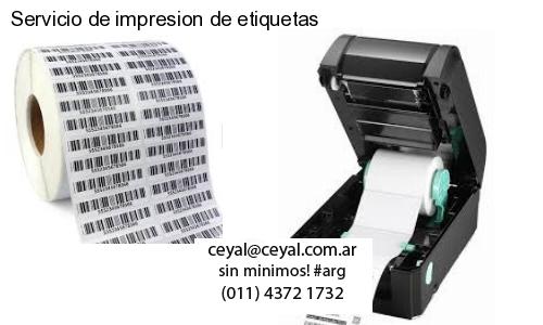 Servicio de impresion de etiquetas