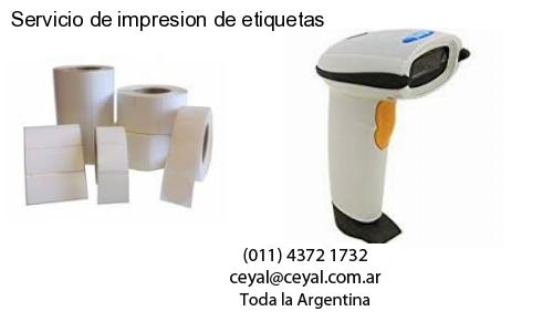 Servicio de impresion de etiquetas