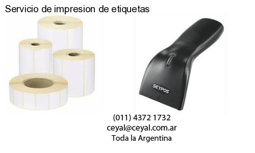 Servicio de impresion de etiquetas
