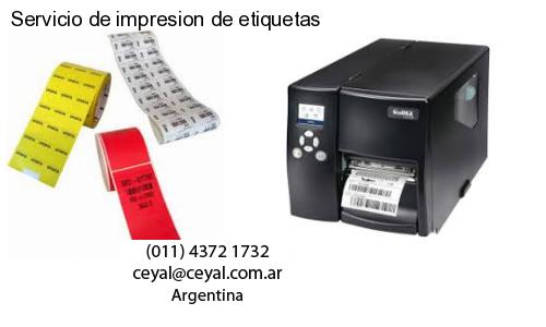 Servicio de impresion de etiquetas