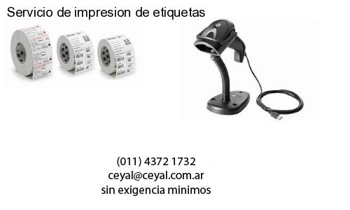 Servicio de impresion de etiquetas