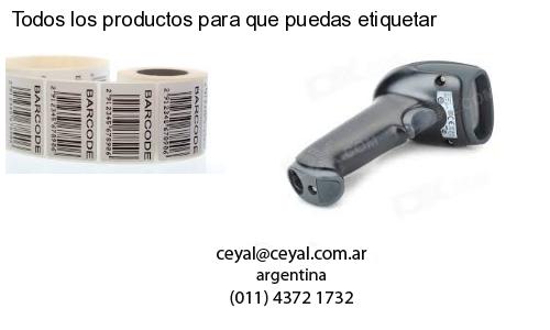 Todos los productos para que puedas etiquetar