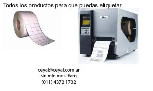 Todos los productos para que puedas etiquetar