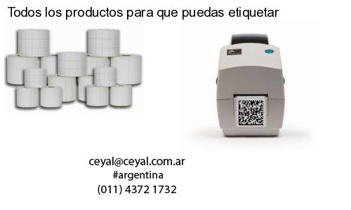 Todos los productos para que puedas etiquetar
