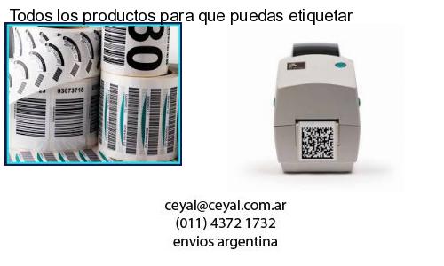 Todos los productos para que puedas etiquetar