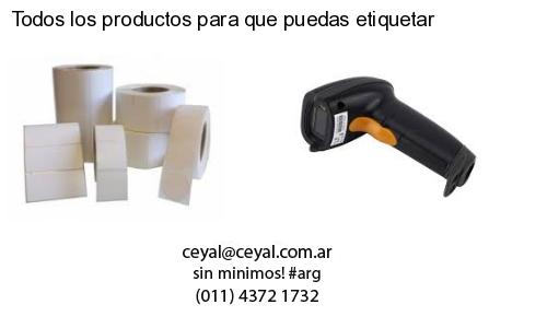 Todos los productos para que puedas etiquetar