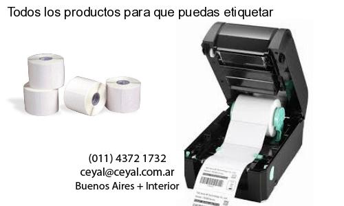 Todos los productos para que puedas etiquetar
