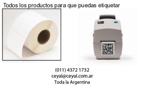 Todos los productos para que puedas etiquetar