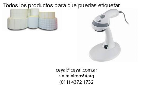 Todos los productos para que puedas etiquetar