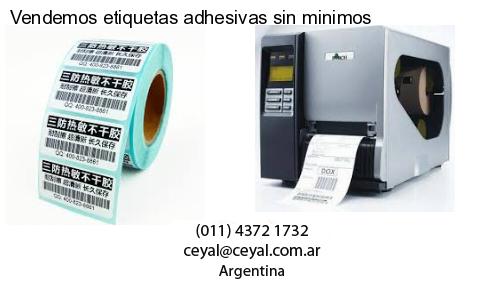 Vendemos etiquetas adhesivas sin minimos