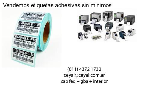 Vendemos etiquetas adhesivas sin minimos